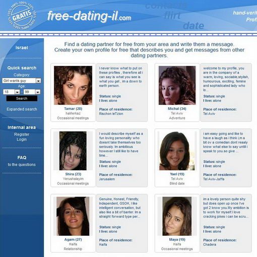 אתר הכרויות בחו”ל Free Dating